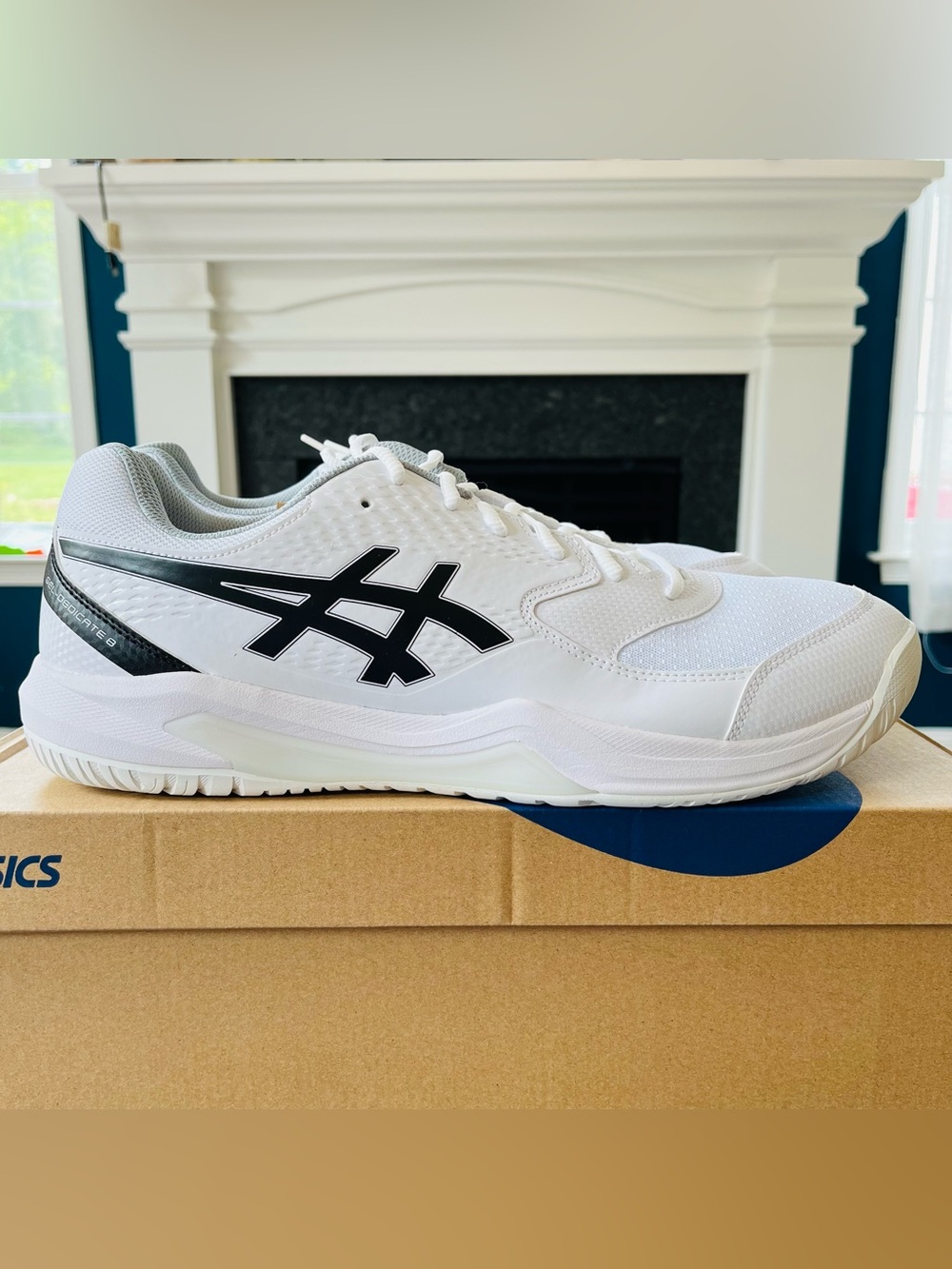 Asics Gel Dedicate 8 Tennis Shoes White Black NEW 1041A408-101